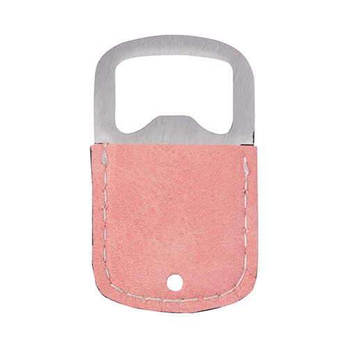 Metal bottle opener made of steel and eco-leather for sublimation